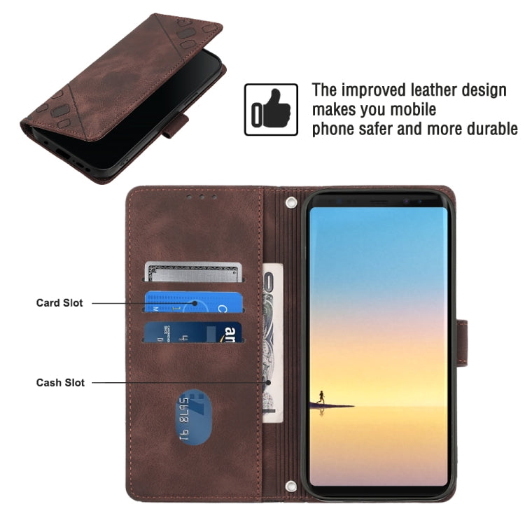 For Samsung Galaxy Note8 Skin-feel Embossed Leather Phone Case