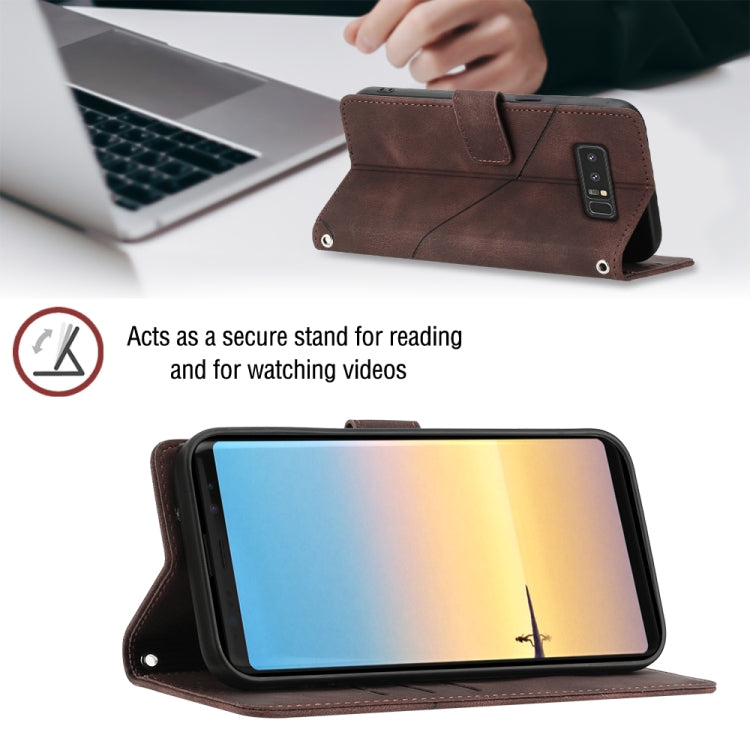 For Samsung Galaxy Note8 Skin-feel Embossed Leather Phone Case