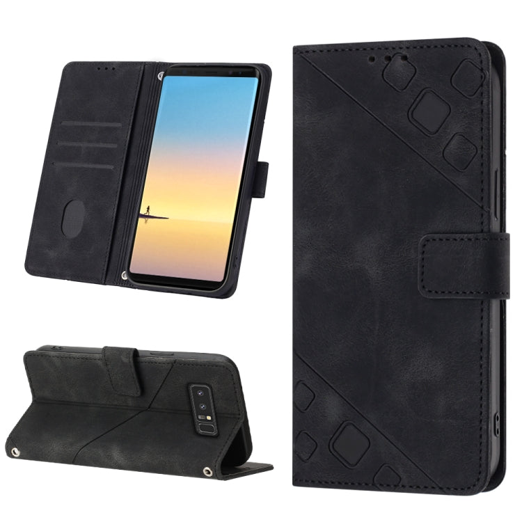 For Samsung Galaxy Note8 Skin-feel Embossed Leather Phone Case
