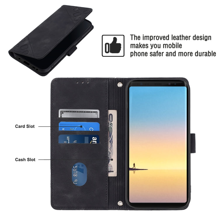 For Samsung Galaxy Note8 Skin-feel Embossed Leather Phone Case