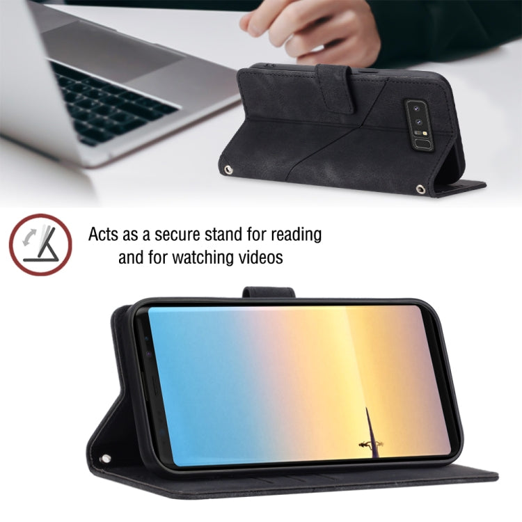 For Samsung Galaxy Note8 Skin-feel Embossed Leather Phone Case
