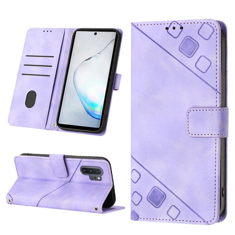 For Samsung Galaxy Note10 Pro / Note10 Pro 5G / Note10+ Skin-feel Embossed Leather Phone Case