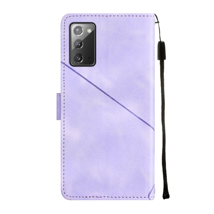 For Samsung Galaxy Note20 Skin-feel Embossed Leather Phone Case