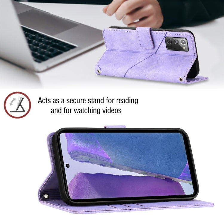 For Samsung Galaxy Note20 Skin-feel Embossed Leather Phone Case