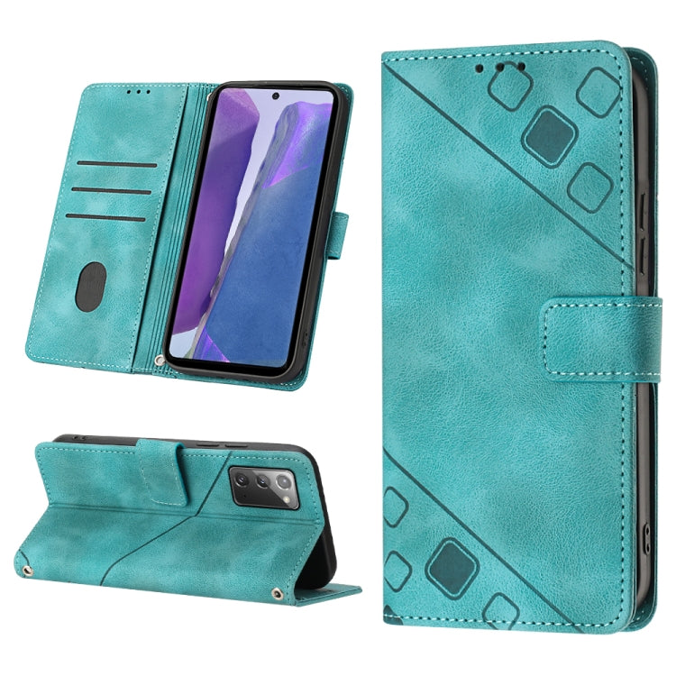 For Samsung Galaxy Note20 Skin-feel Embossed Leather Phone Case
