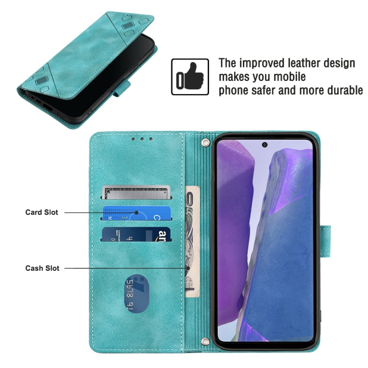 For Samsung Galaxy Note20 Skin-feel Embossed Leather Phone Case