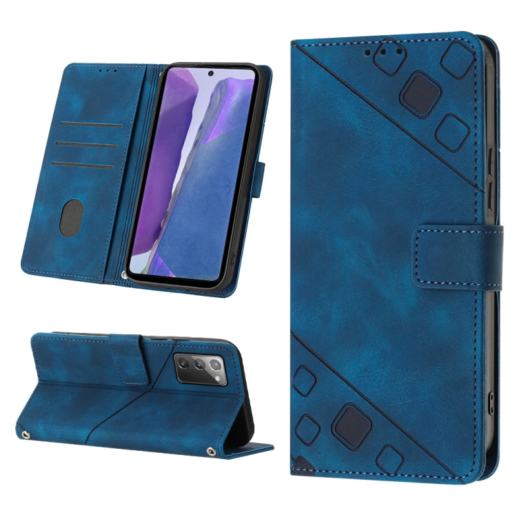 For Samsung Galaxy Note20 Skin-feel Embossed Leather Phone Case