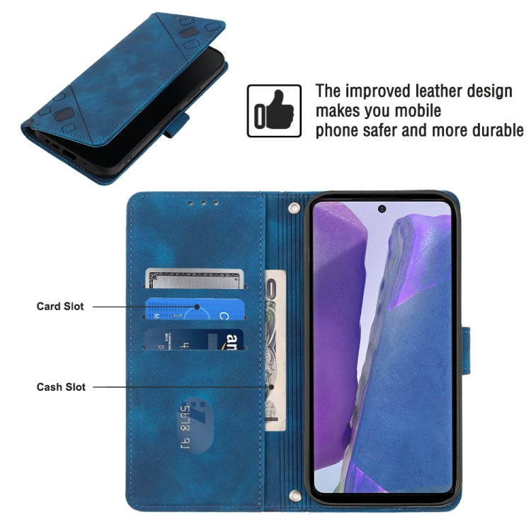 For Samsung Galaxy Note20 Skin-feel Embossed Leather Phone Case