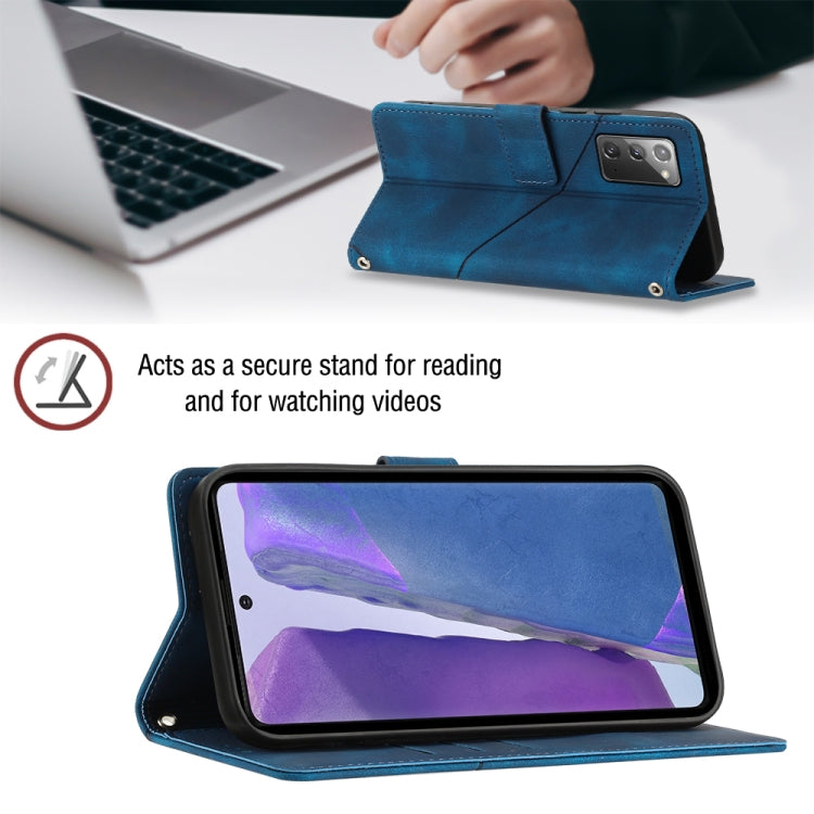 For Samsung Galaxy Note20 Skin-feel Embossed Leather Phone Case