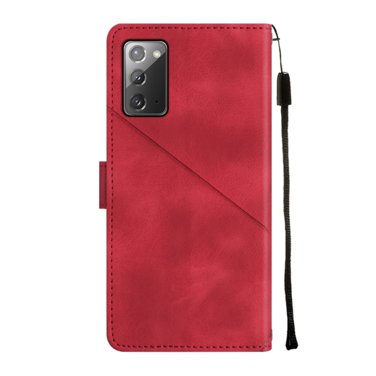 For Samsung Galaxy Note20 Skin-feel Embossed Leather Phone Case