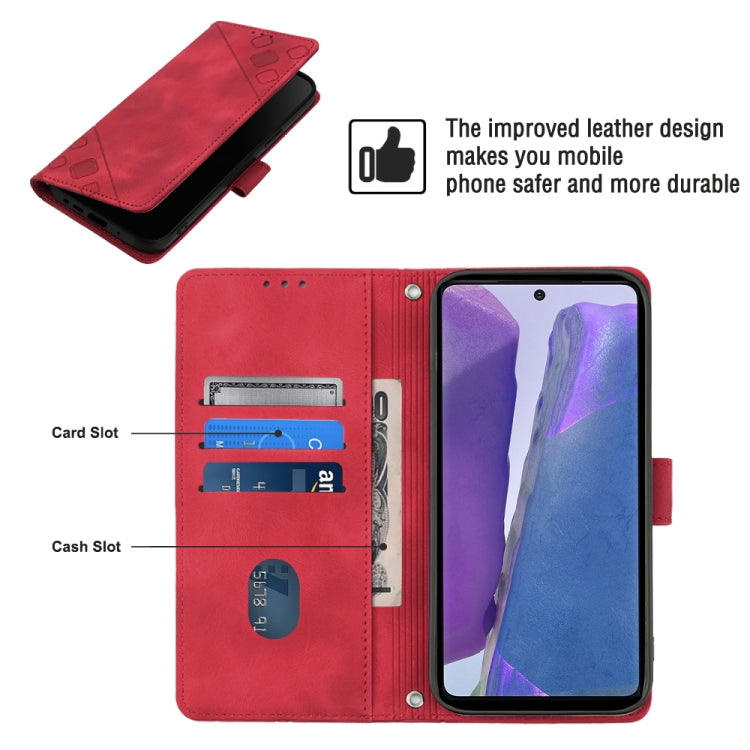 For Samsung Galaxy Note20 Skin-feel Embossed Leather Phone Case