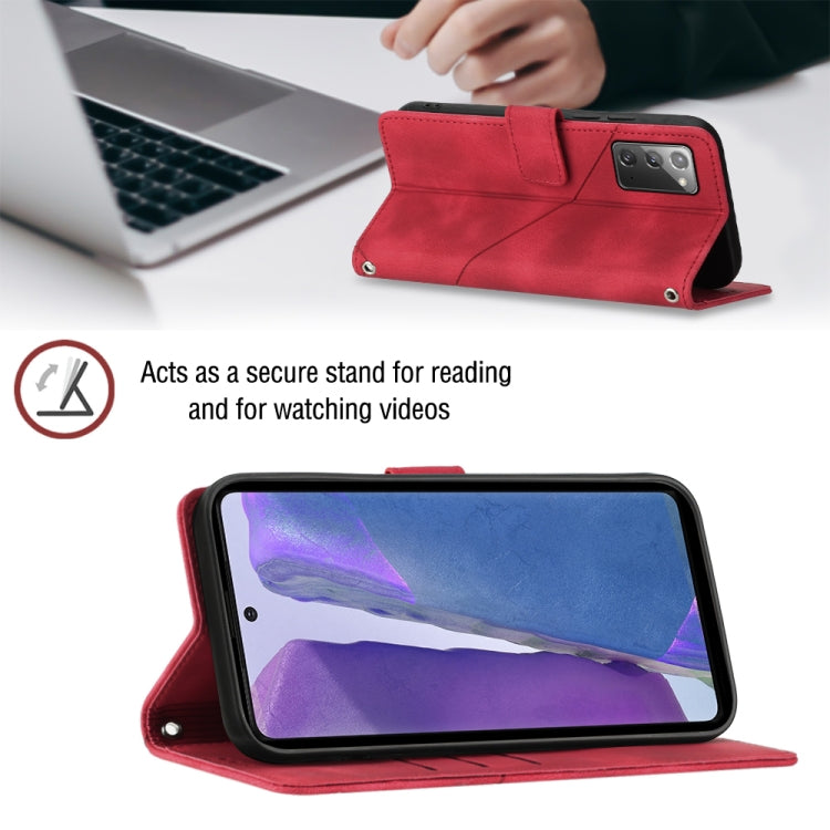 For Samsung Galaxy Note20 Skin-feel Embossed Leather Phone Case