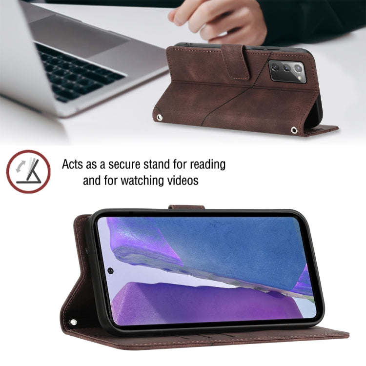 For Samsung Galaxy Note20 Skin-feel Embossed Leather Phone Case