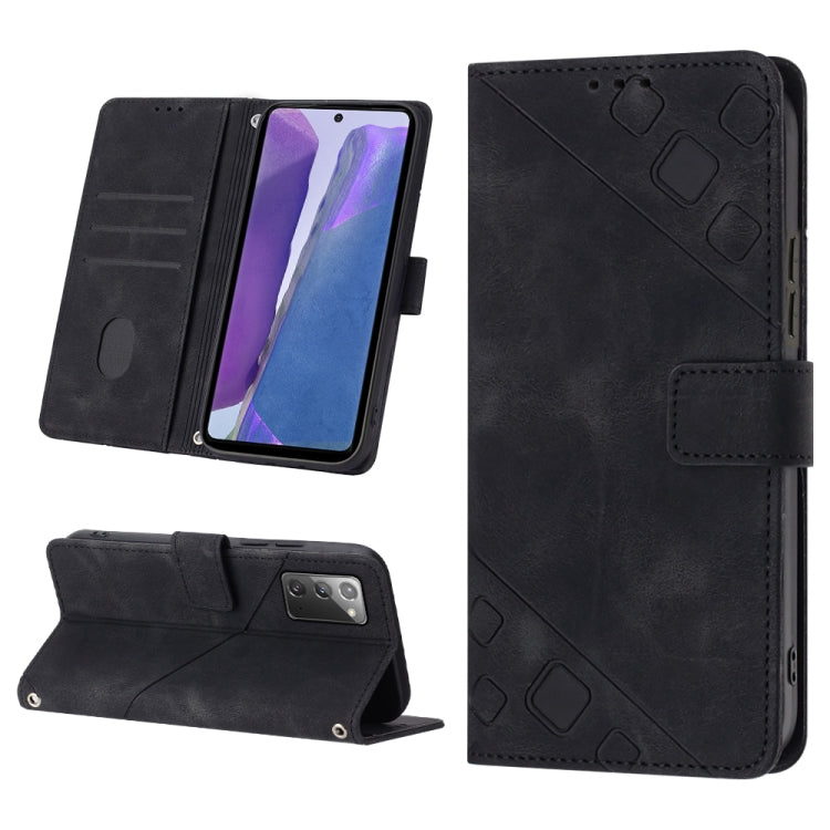 For Samsung Galaxy Note20 Skin-feel Embossed Leather Phone Case