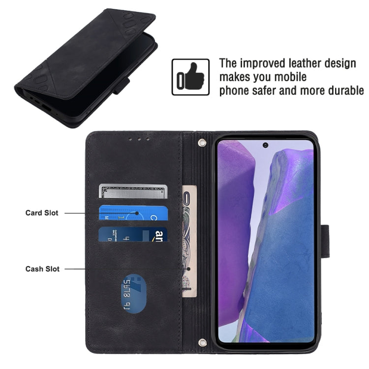 For Samsung Galaxy Note20 Skin-feel Embossed Leather Phone Case
