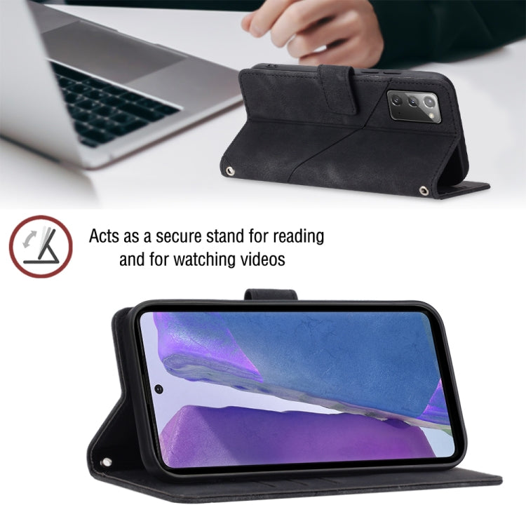 For Samsung Galaxy Note20 Skin-feel Embossed Leather Phone Case