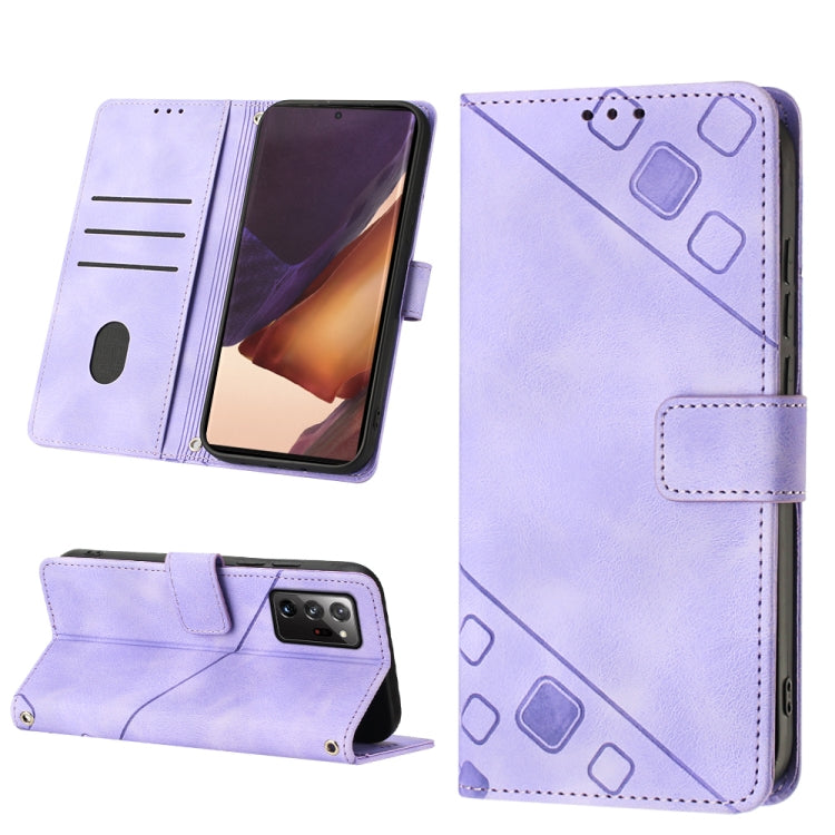 For Samsung Galaxy Note20 Ultra Skin-feel Embossed Leather Phone Case