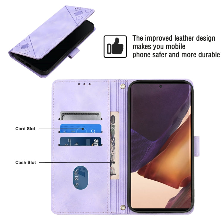 For Samsung Galaxy Note20 Ultra Skin-feel Embossed Leather Phone Case