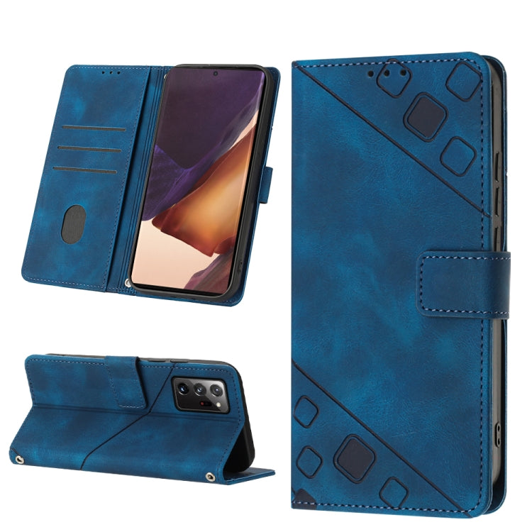 For Samsung Galaxy Note20 Ultra Skin-feel Embossed Leather Phone Case