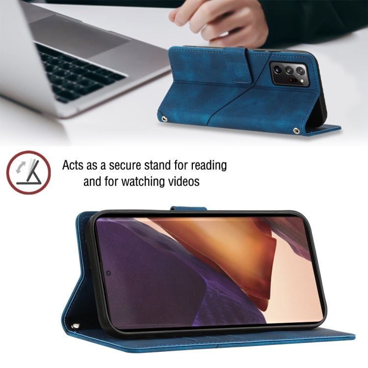 For Samsung Galaxy Note20 Ultra Skin-feel Embossed Leather Phone Case