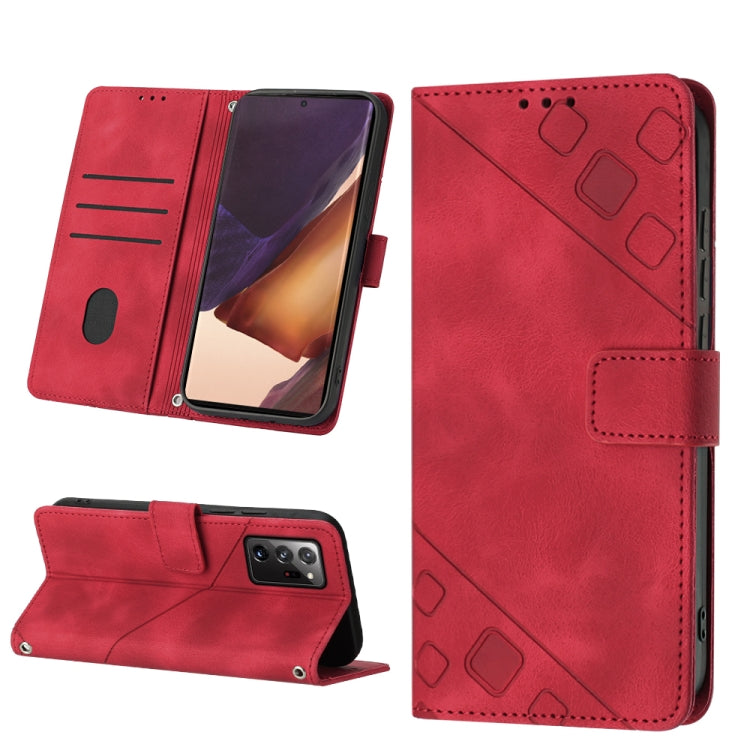 For Samsung Galaxy Note20 Ultra Skin-feel Embossed Leather Phone Case