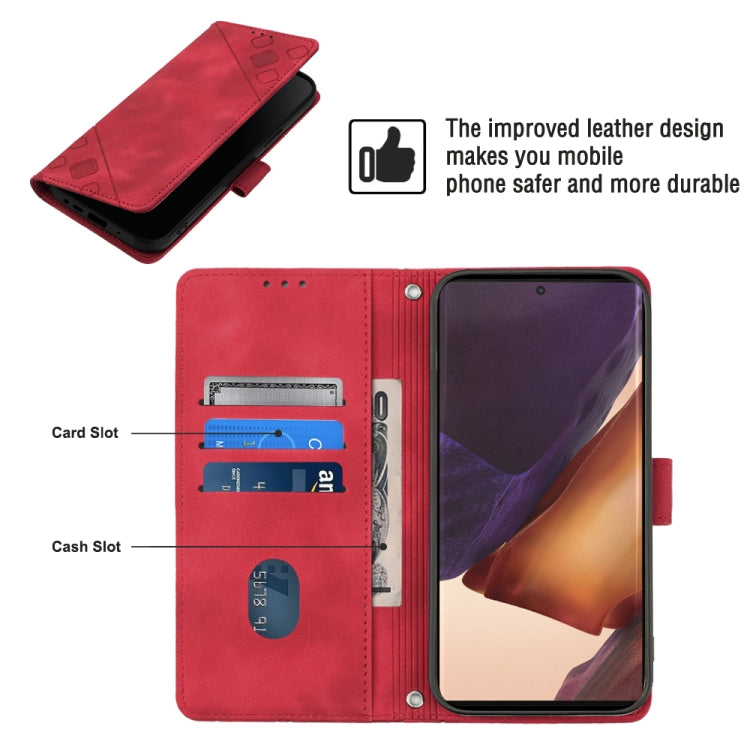 For Samsung Galaxy Note20 Ultra Skin-feel Embossed Leather Phone Case