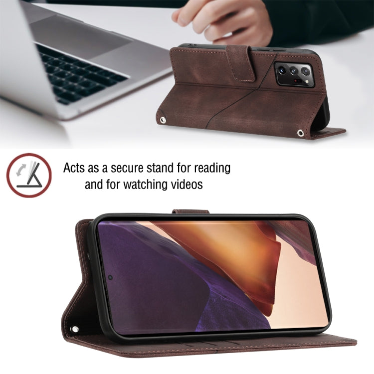 For Samsung Galaxy Note20 Ultra Skin-feel Embossed Leather Phone Case