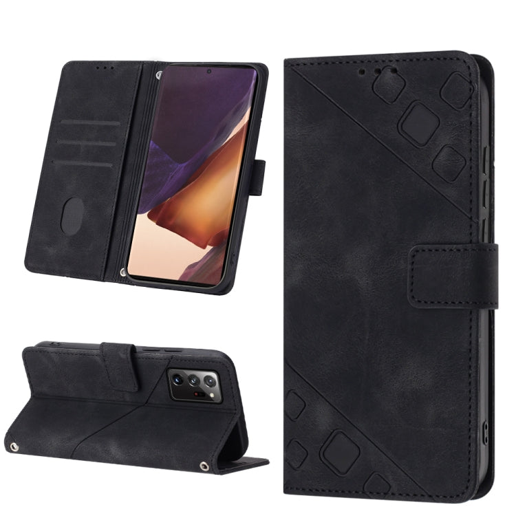 For Samsung Galaxy Note20 Ultra Skin-feel Embossed Leather Phone Case