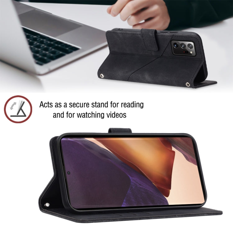 For Samsung Galaxy Note20 Ultra Skin-feel Embossed Leather Phone Case