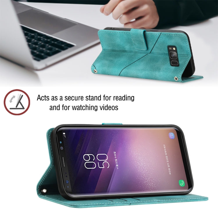 For Samsung Galaxy S8 Skin-feel Embossed Leather Phone Case