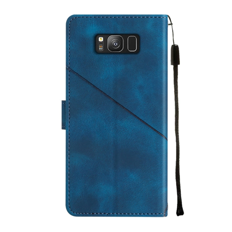 For Samsung Galaxy S8 Skin-feel Embossed Leather Phone Case