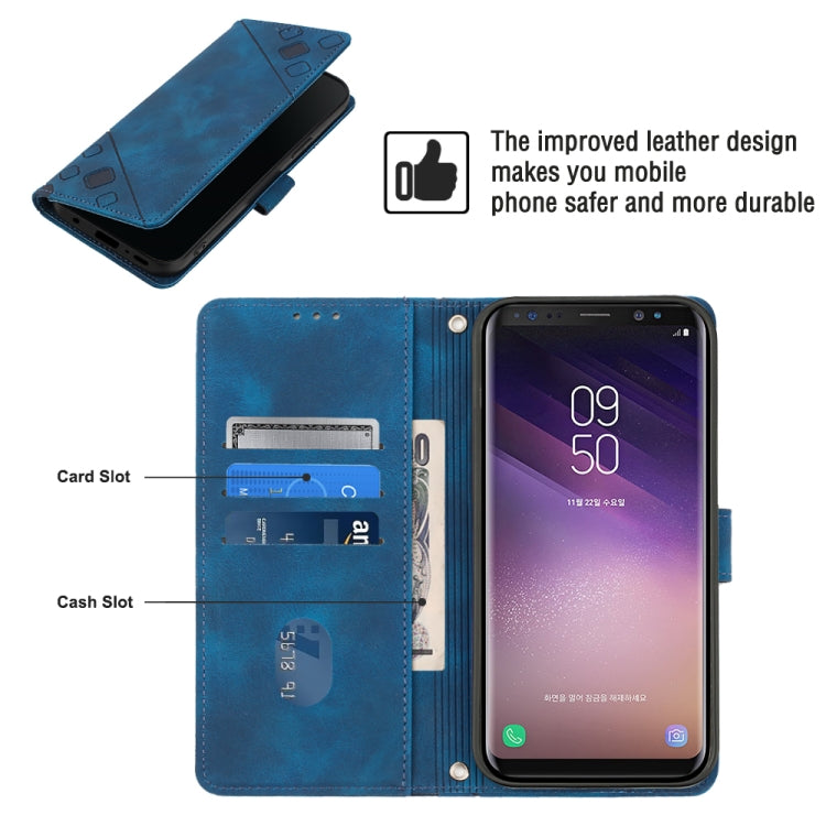 For Samsung Galaxy S8 Skin-feel Embossed Leather Phone Case