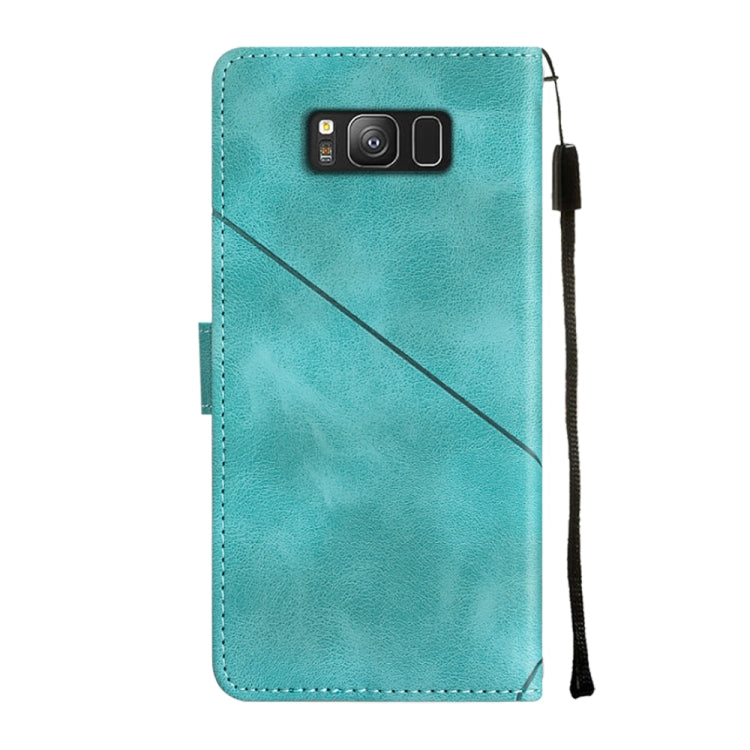 For Samsung Galaxy S8+ Skin-feel Embossed Leather Phone Case