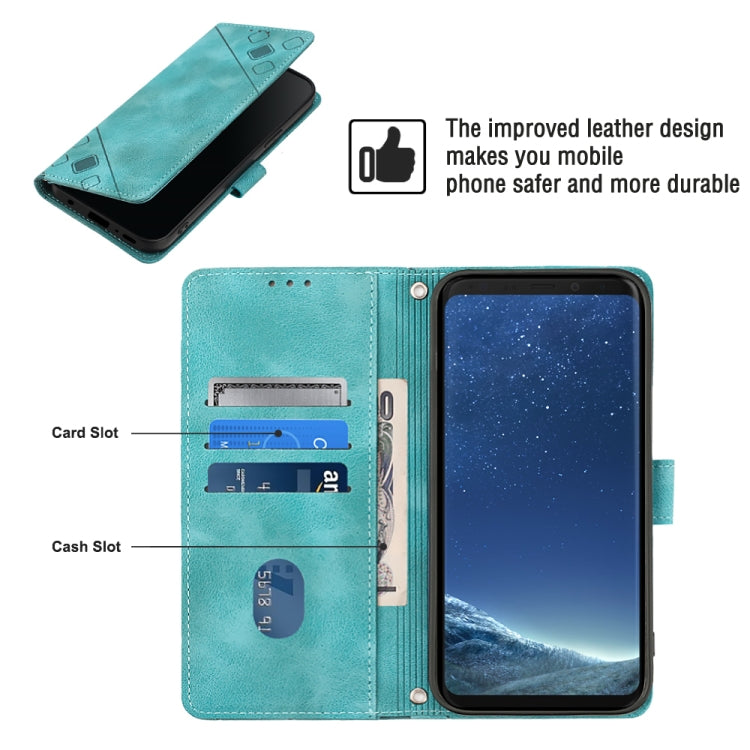 For Samsung Galaxy S8+ Skin-feel Embossed Leather Phone Case