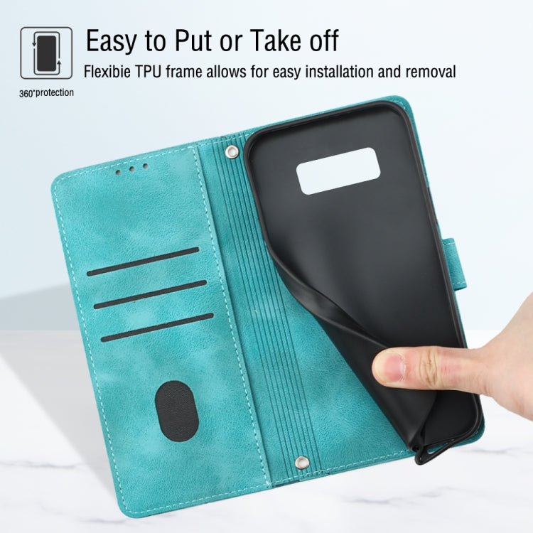 For Samsung Galaxy S8+ Skin-feel Embossed Leather Phone Case