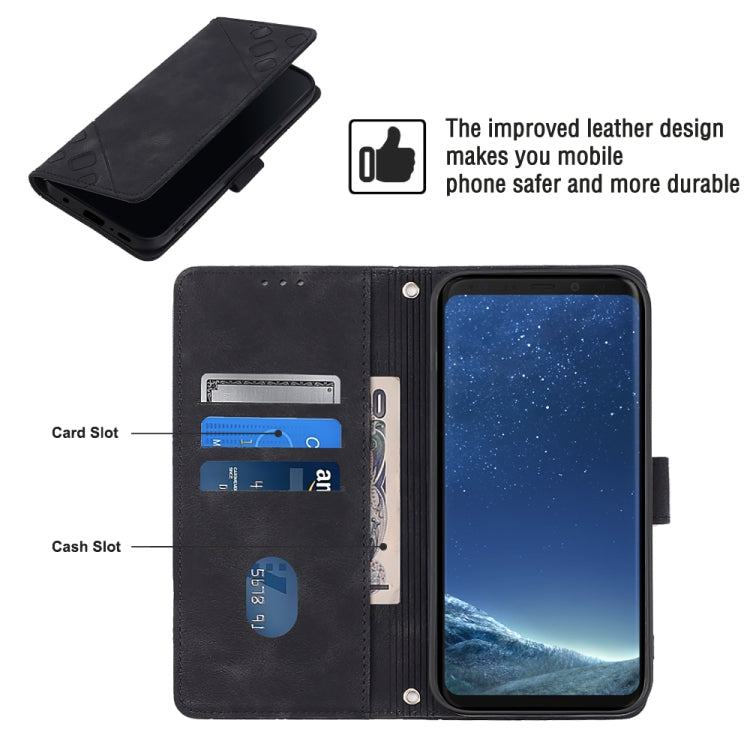 For Samsung Galaxy S8+ Skin-feel Embossed Leather Phone Case