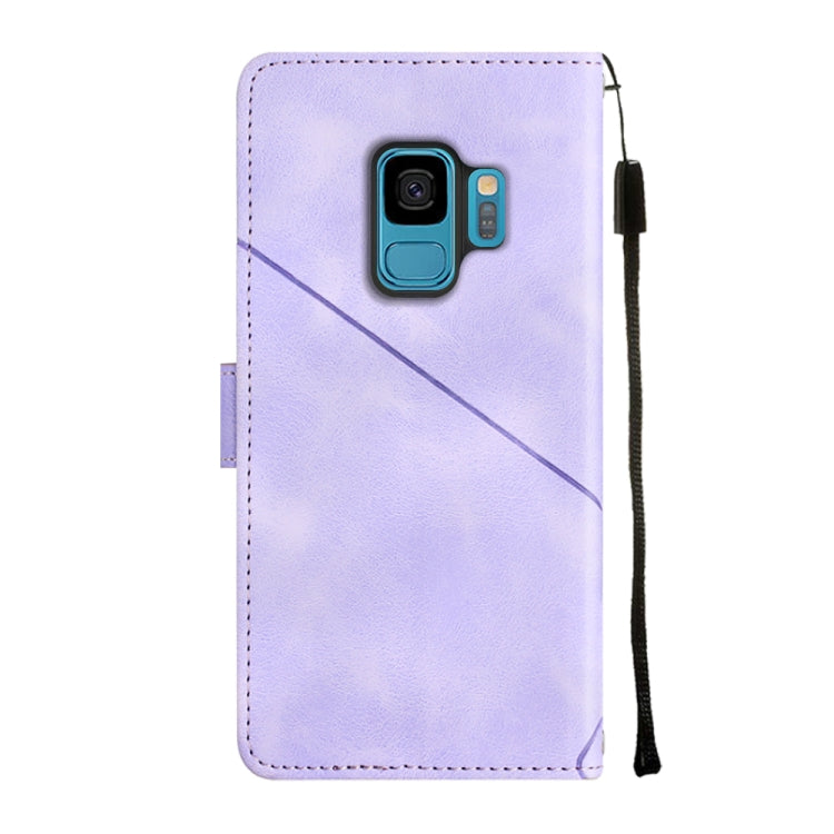 For Samsung Galaxy S9 Skin-feel Embossed Leather Phone Case