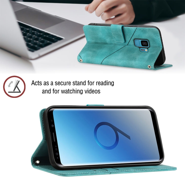 For Samsung Galaxy S9 Skin-feel Embossed Leather Phone Case