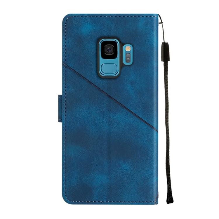 For Samsung Galaxy S9 Skin-feel Embossed Leather Phone Case