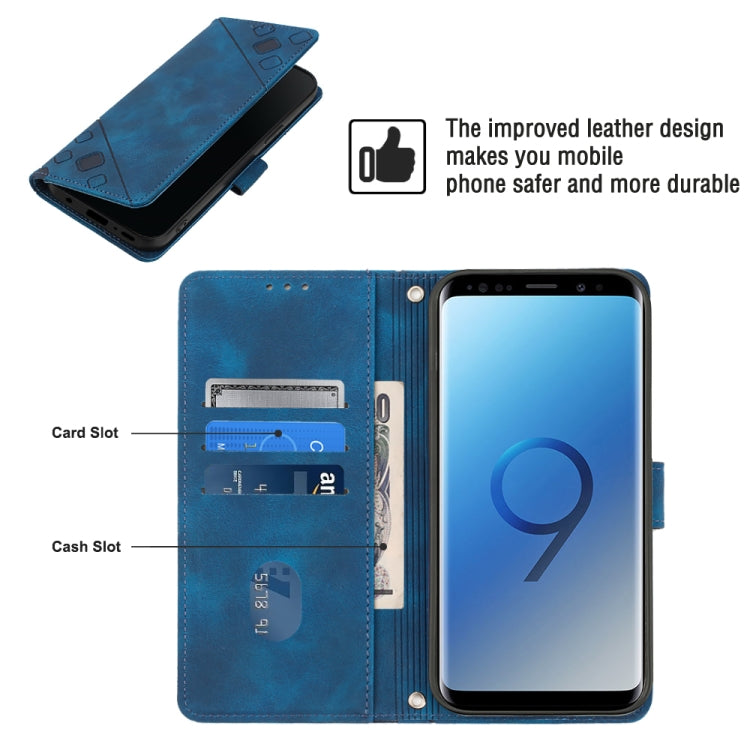 For Samsung Galaxy S9 Skin-feel Embossed Leather Phone Case
