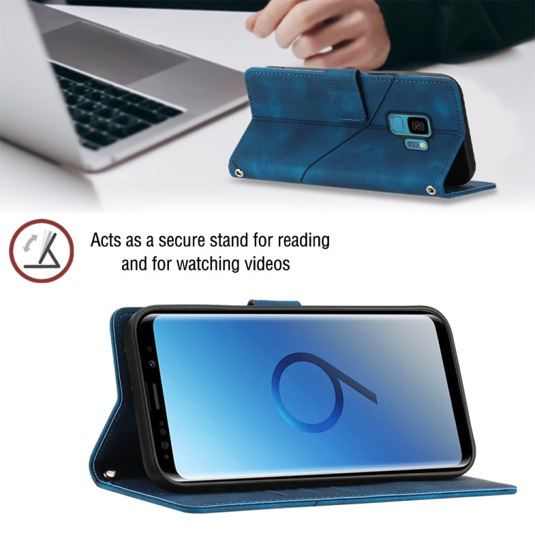 For Samsung Galaxy S9 Skin-feel Embossed Leather Phone Case