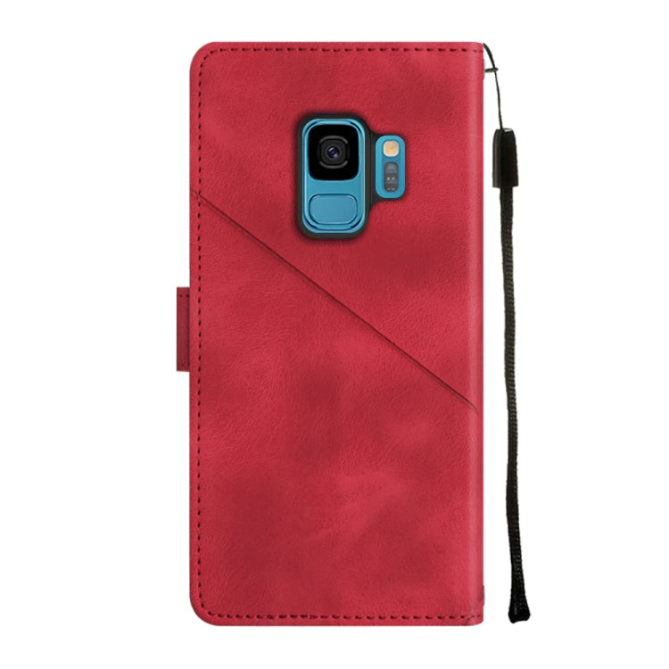 For Samsung Galaxy S9 Skin-feel Embossed Leather Phone Case