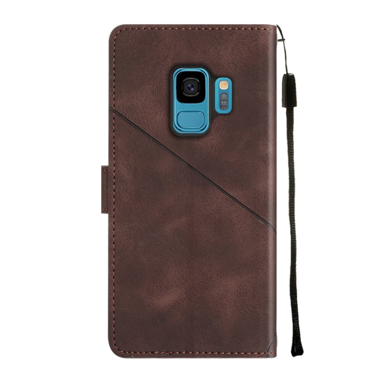 For Samsung Galaxy S9 Skin-feel Embossed Leather Phone Case