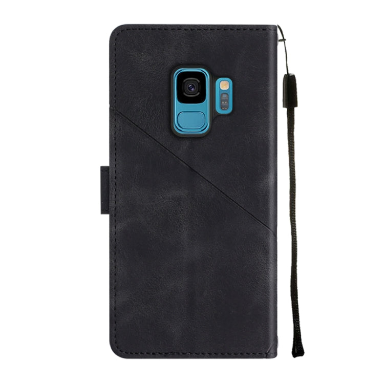 For Samsung Galaxy S9 Skin-feel Embossed Leather Phone Case