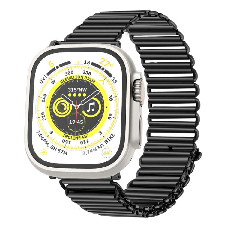 Chain Buckle Stainless Steel Watch Band For Apple Watch Ultra 49mm&Watch Ultra 2 49mm / Series 9&8&7 45mm / SE 3&SE 2&6&SE&5&4 44mm / 3&2&1 42mm