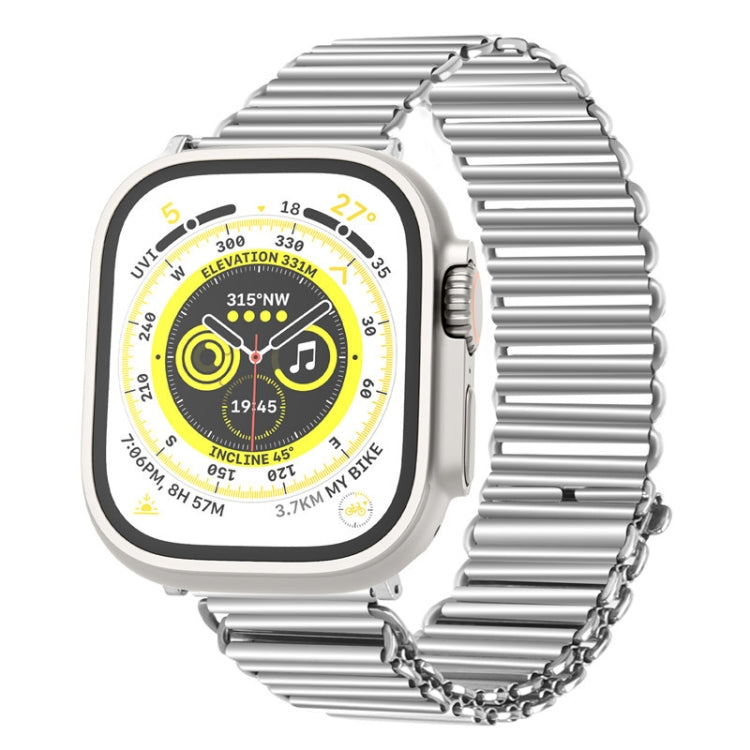 Chain Buckle Stainless Steel Watch Band For Apple Watch Ultra 49mm&Watch Ultra 2 49mm / Series 9&8&7 45mm / SE 3&SE 2&6&SE&5&4 44mm / 3&2&1 42mm