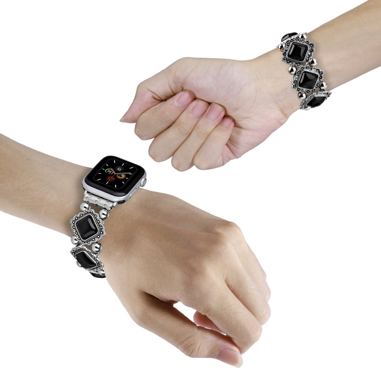 Retro Pine Stone Metal Watch Band For Apple Watch Ultra 49mm&Watch Ultra 2 49mm / Series 9&8&7 45mm / SE 3&SE 2&6&SE&5&4 44mm / 3&2&1 42mm