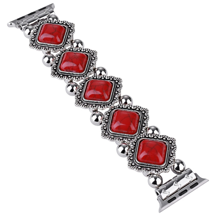 Retro Pine Stone Metal Watch Band For Apple Watch Ultra 49mm&Watch Ultra 2 49mm / Series 9&8&7 45mm / SE 3&SE 2&6&SE&5&4 44mm / 3&2&1 42mm