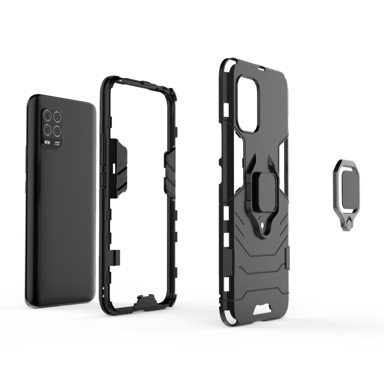 For Xiaomi MI 10 Lite PC + TPU Protective Case with Magnetic Ring Holder