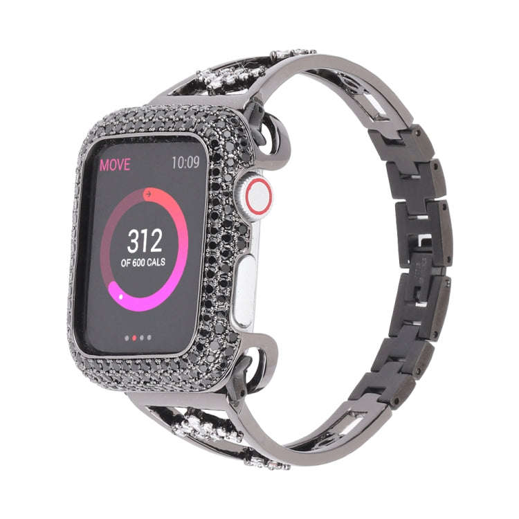 Zircon Metal Copper Watch Band For Apple Watch Ultra 49mm&Watch Ultra 2 49mm / Series 9&8&7 45mm / SE 3&SE 2&6&SE&5&4 44mm / 3&2&1 42mm